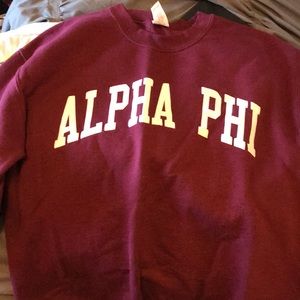 Alpha phi crew neck